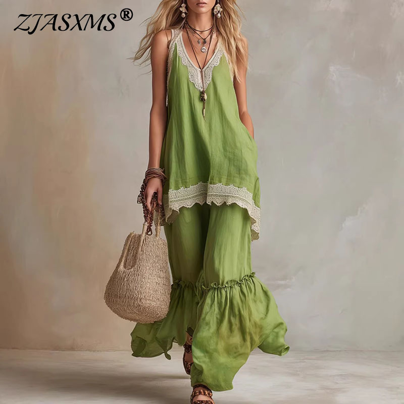 Women Lace Trim 2 Piece Matchi - Lace Trim Cami ulasan dan harga