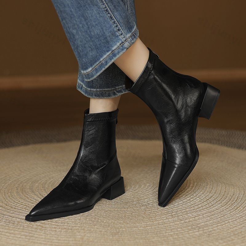 Women Pointed Short Boots 2025 - Women'S Fashion Korea ulasan dan harga