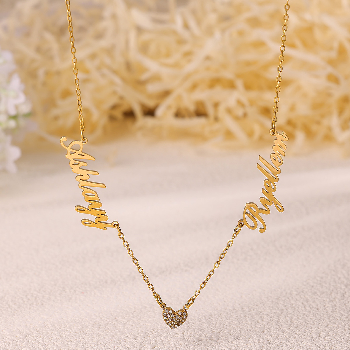 Custom Two Name Necklace For W - Women Fashion Names ulasan dan harga