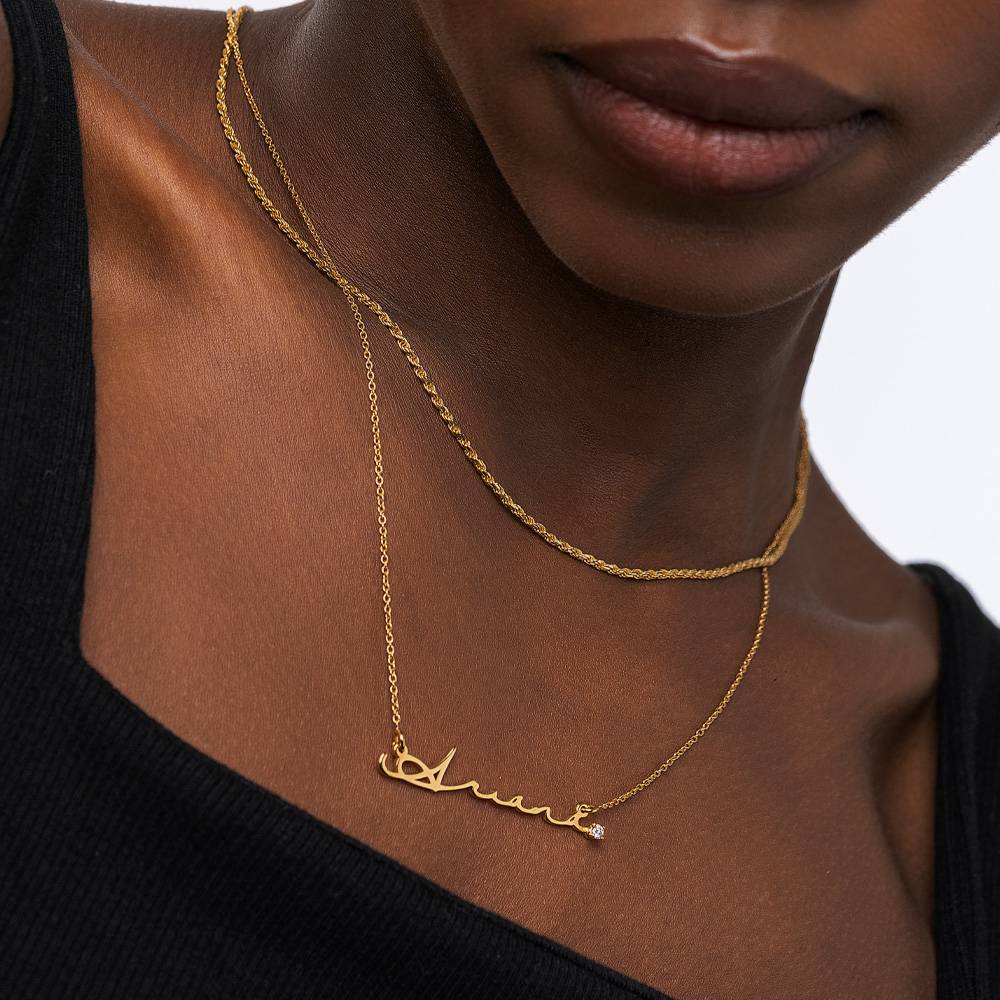 NAME NECKLACE WITH DIAMOND - G - Women Fashion Names ulasan dan harga