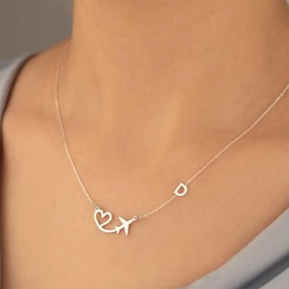 Personalized Heart Airplane In - Women Fashion Names ulasan dan harga