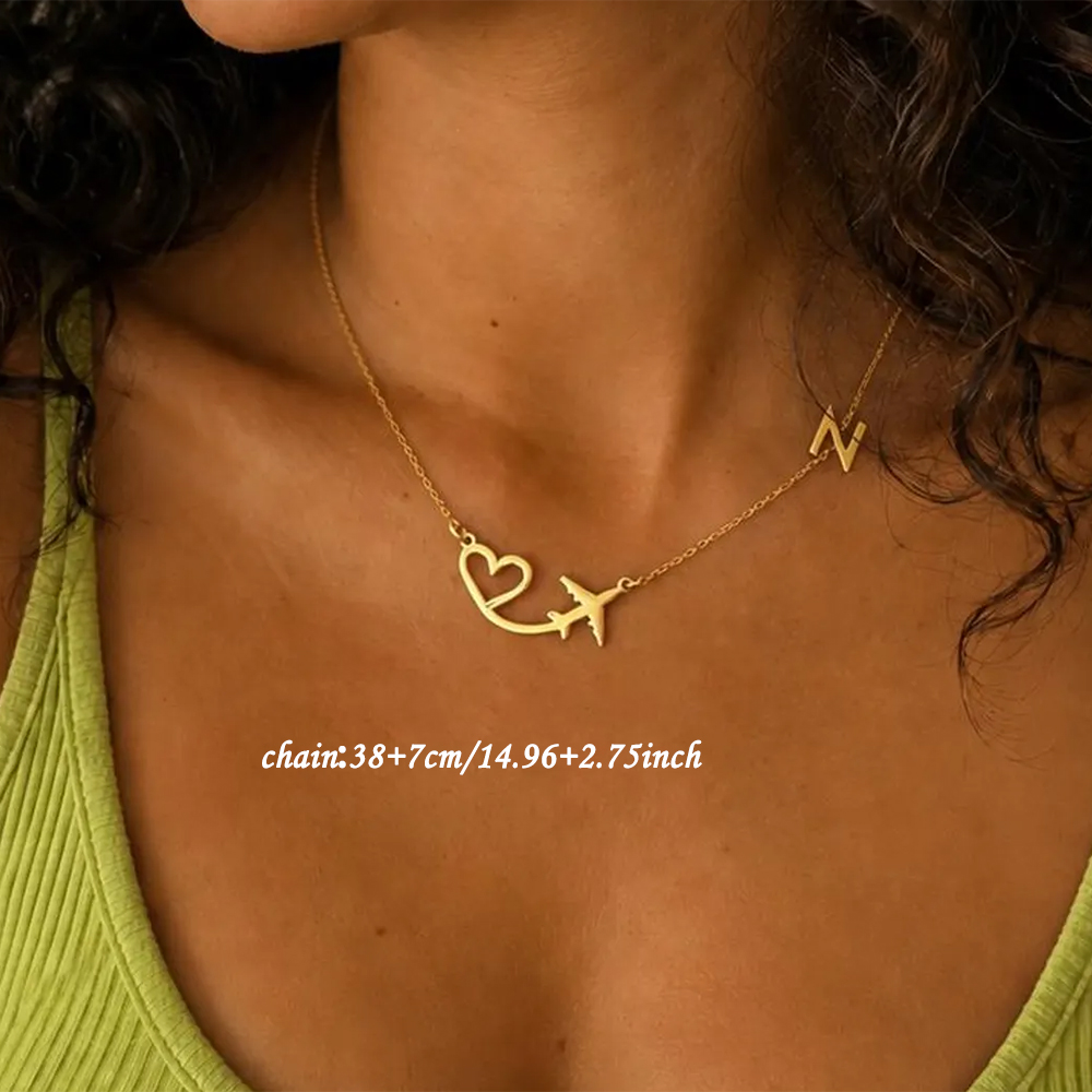 Personalized Heart Airplane In - Women Fashion Names ulasan dan harga