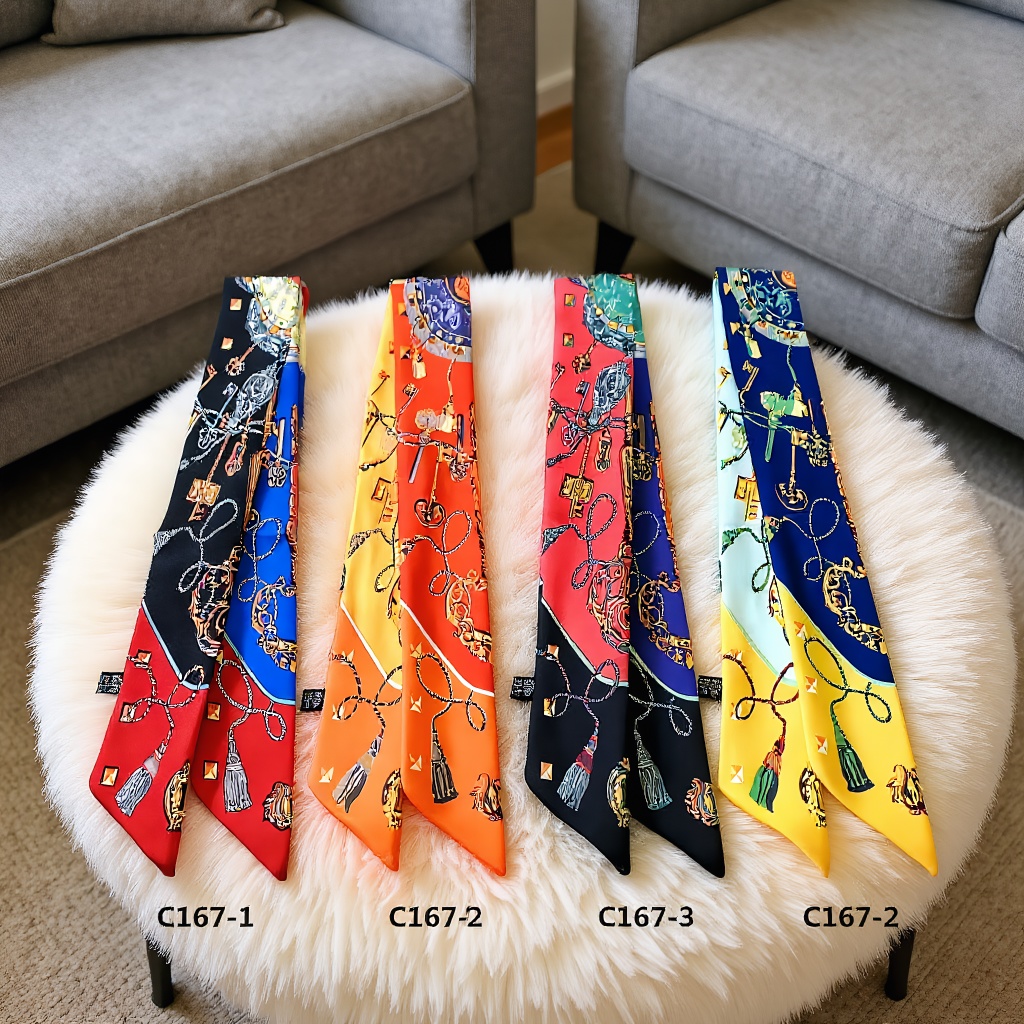 Print Scarf Four Seasons Prese - Women Fashion Necktie ulasan dan harga