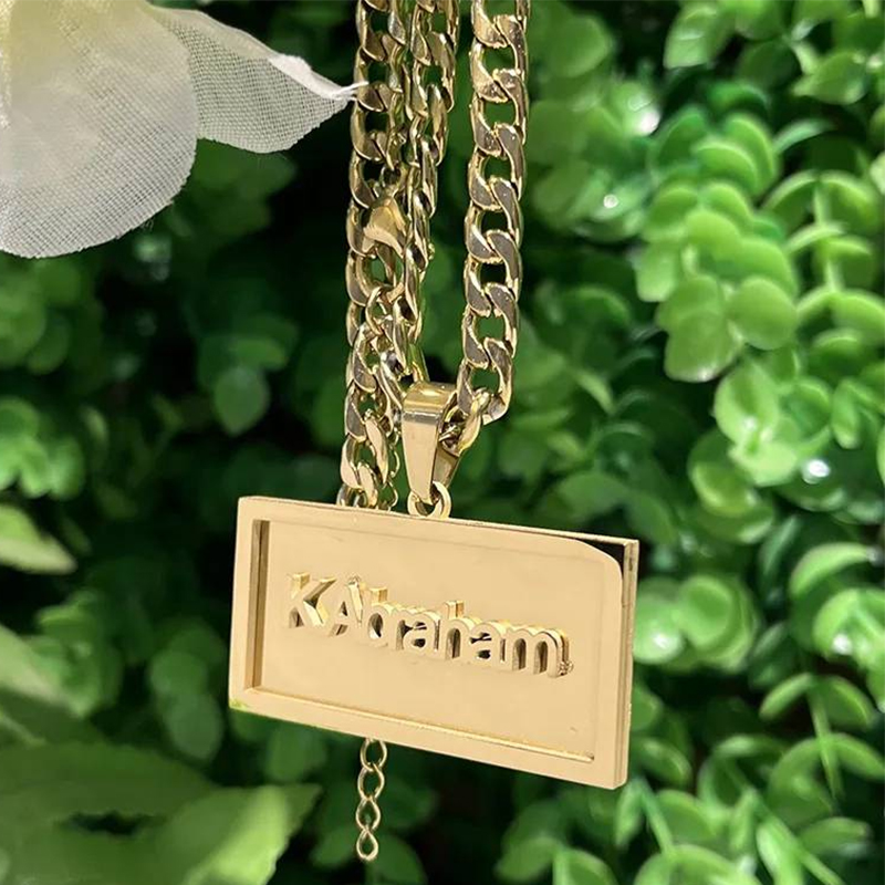 Custom Name Hip Hop Necklace f - Women Fashion Names ulasan dan harga