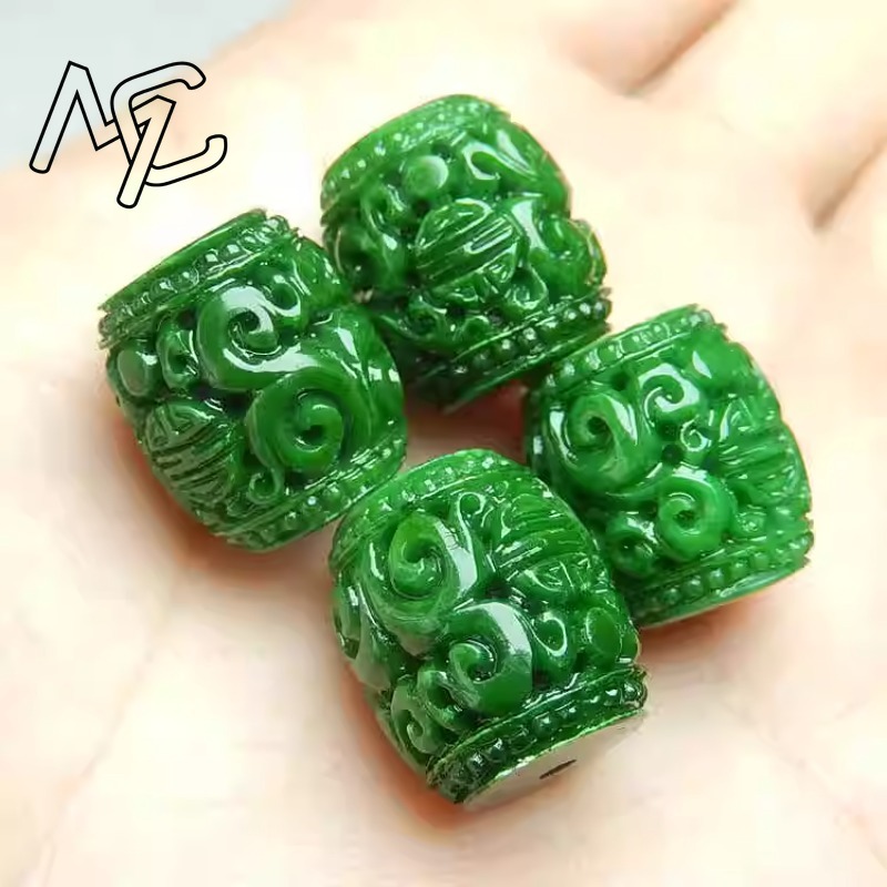 5pc Natural Green Jade Carving - Women'S Fashion Jewellery ulasan dan harga