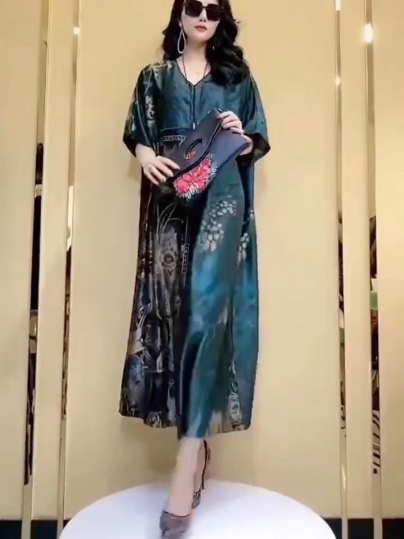 Temperament High-End Large-Siz - Women Fashion Dress Names ulasan dan harga