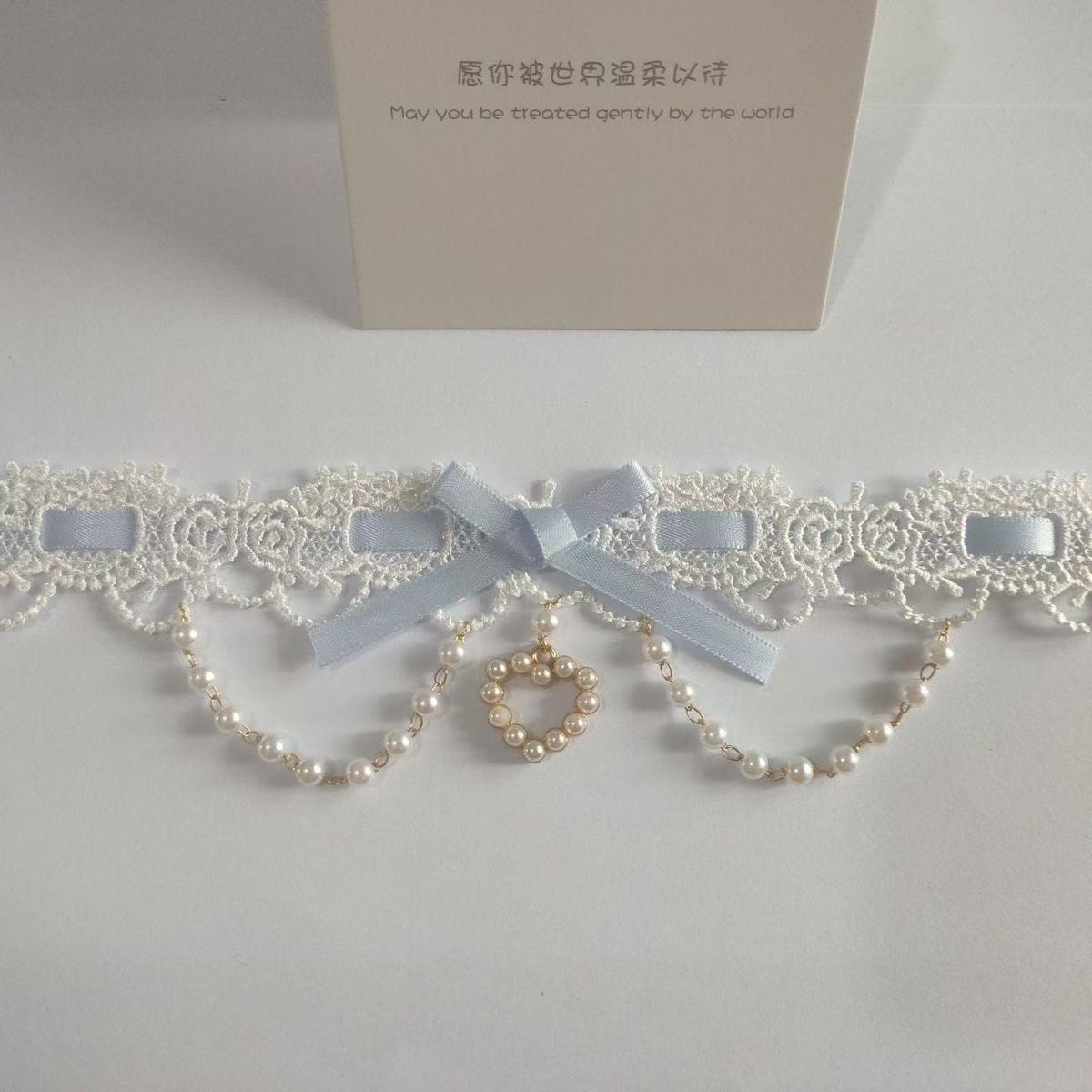 Sweet Lolita Pearl Lace Neckla - Women Fashion Photoshoot ulasan dan harga