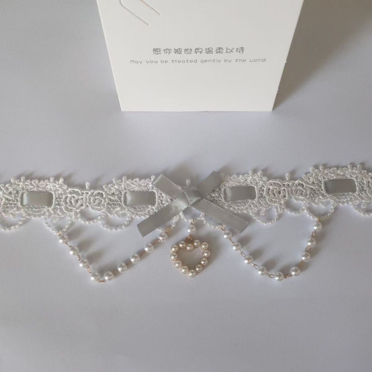 Sweet Lolita Pearl Lace Neckla - Women Fashion Photoshoot ulasan dan harga