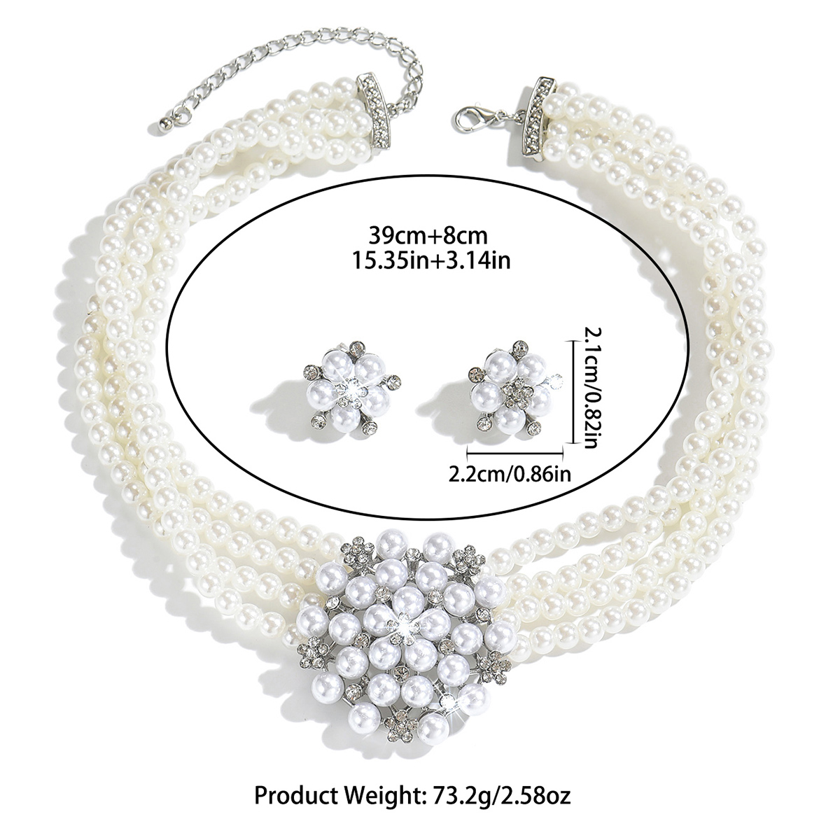 Women Multi‑Strand Pearl Flowe - Women Fashion Photoshoot ulasan dan harga