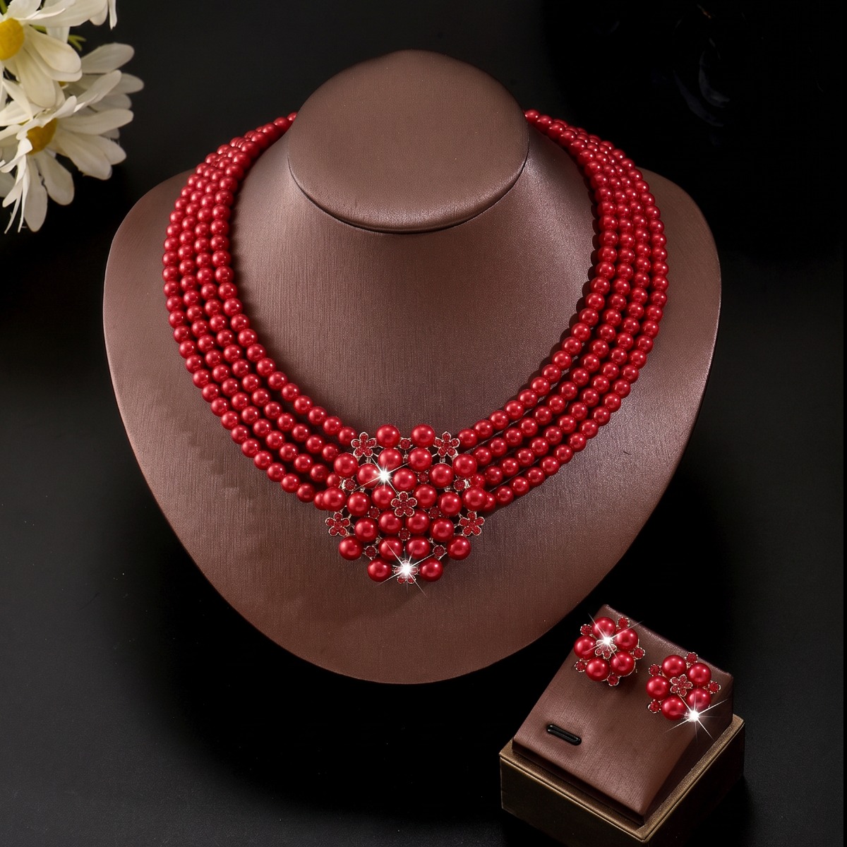 Women Multi‑Strand Pearl Flowe - Women Fashion Photoshoot ulasan dan harga
