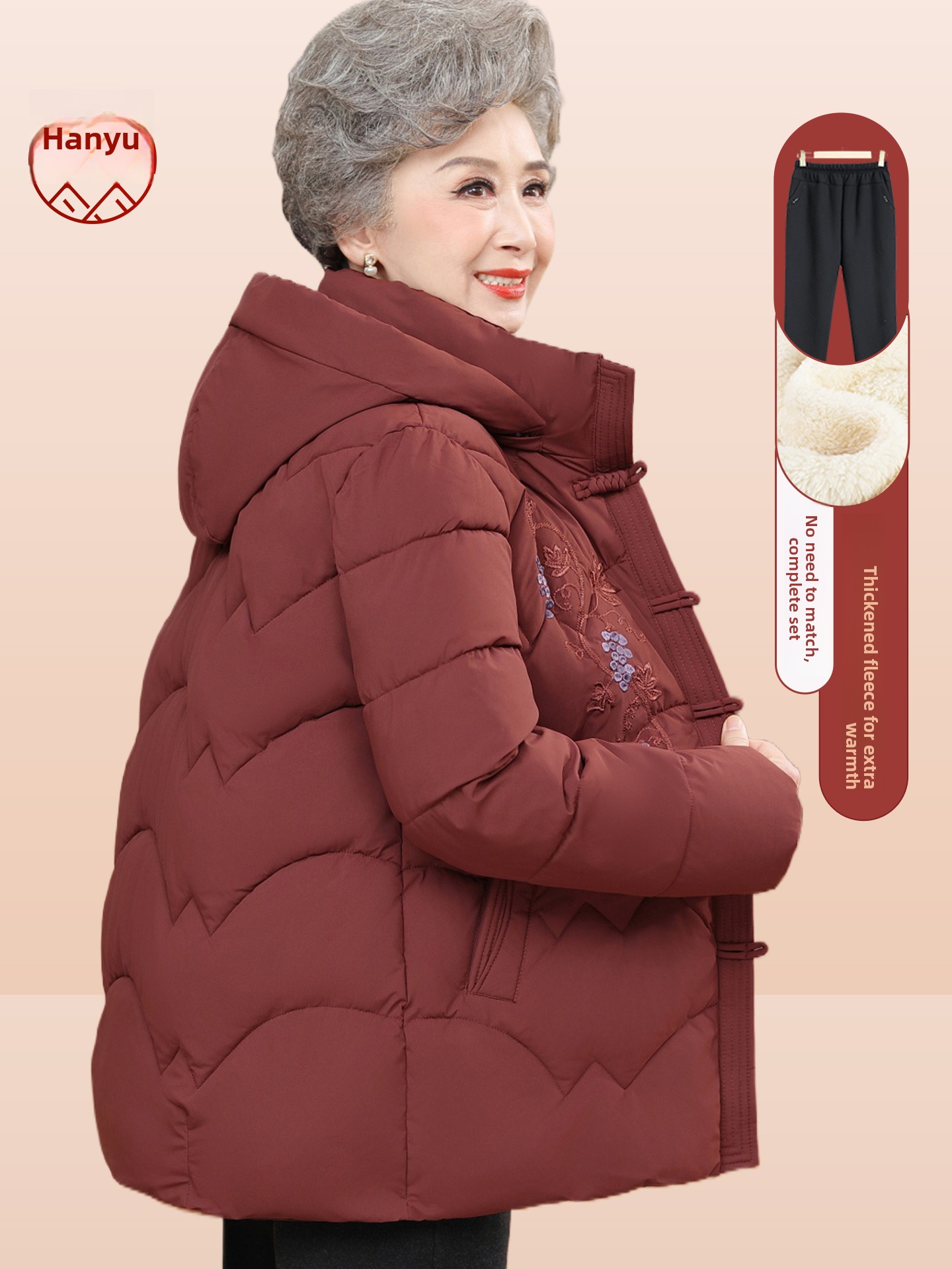 Thickened Embroidered Fleece L - Women Fashion Over The Years ulasan dan harga