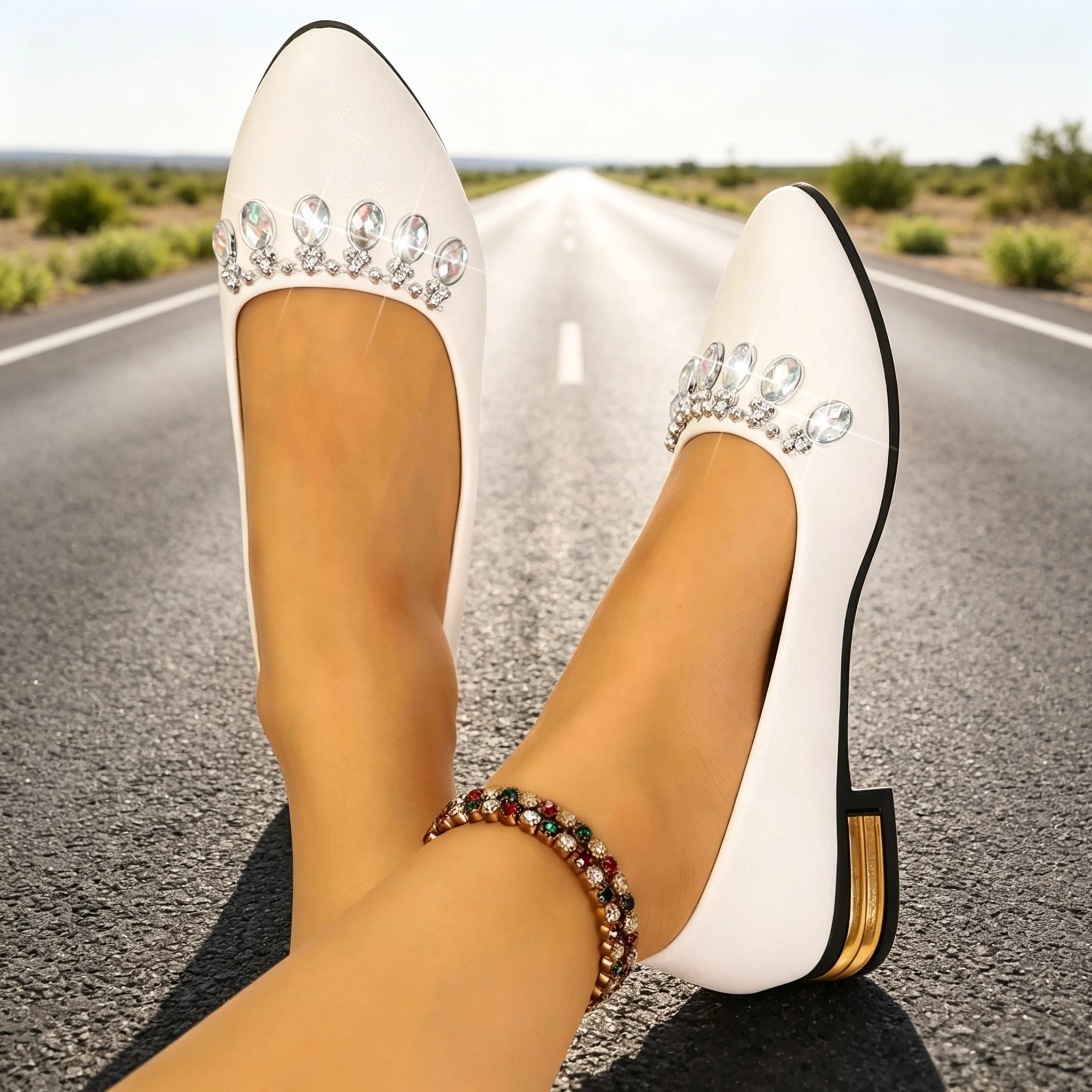 Women Flats Pointed Toe Ballet - Women'S Fashion Shoes ulasan dan harga
