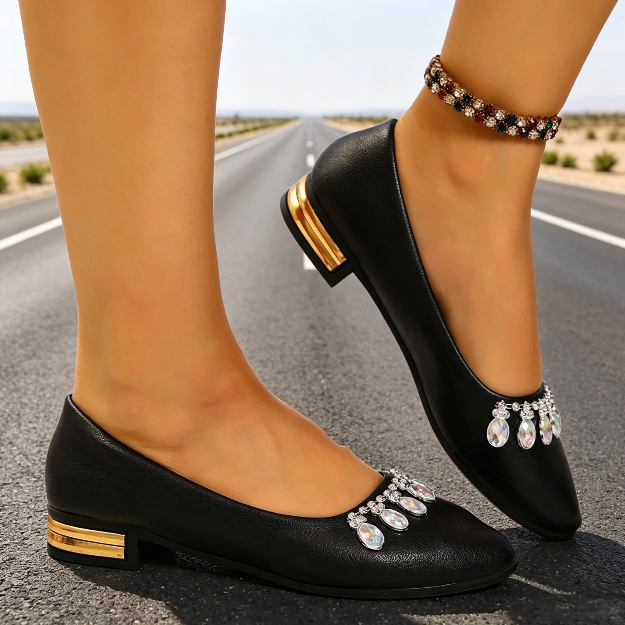 Women Flats Pointed Toe Ballet - Women'S Fashion Shoes ulasan dan harga