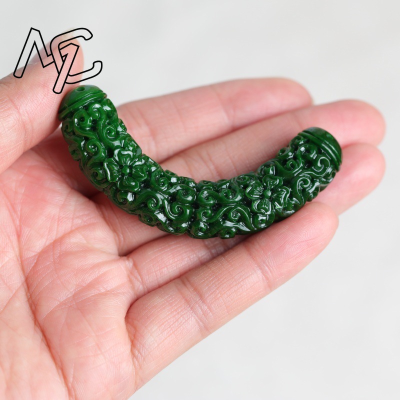 1pc Natural A Green Jade Drago - Women'S Fashion Jewellery ulasan dan harga