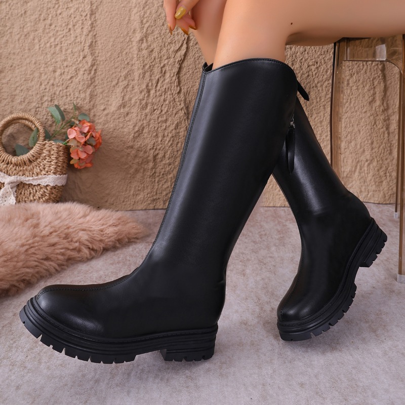 Chunky Platform Black Knee Hig - Women'S Fashion Knee High Boots ulasan dan harga