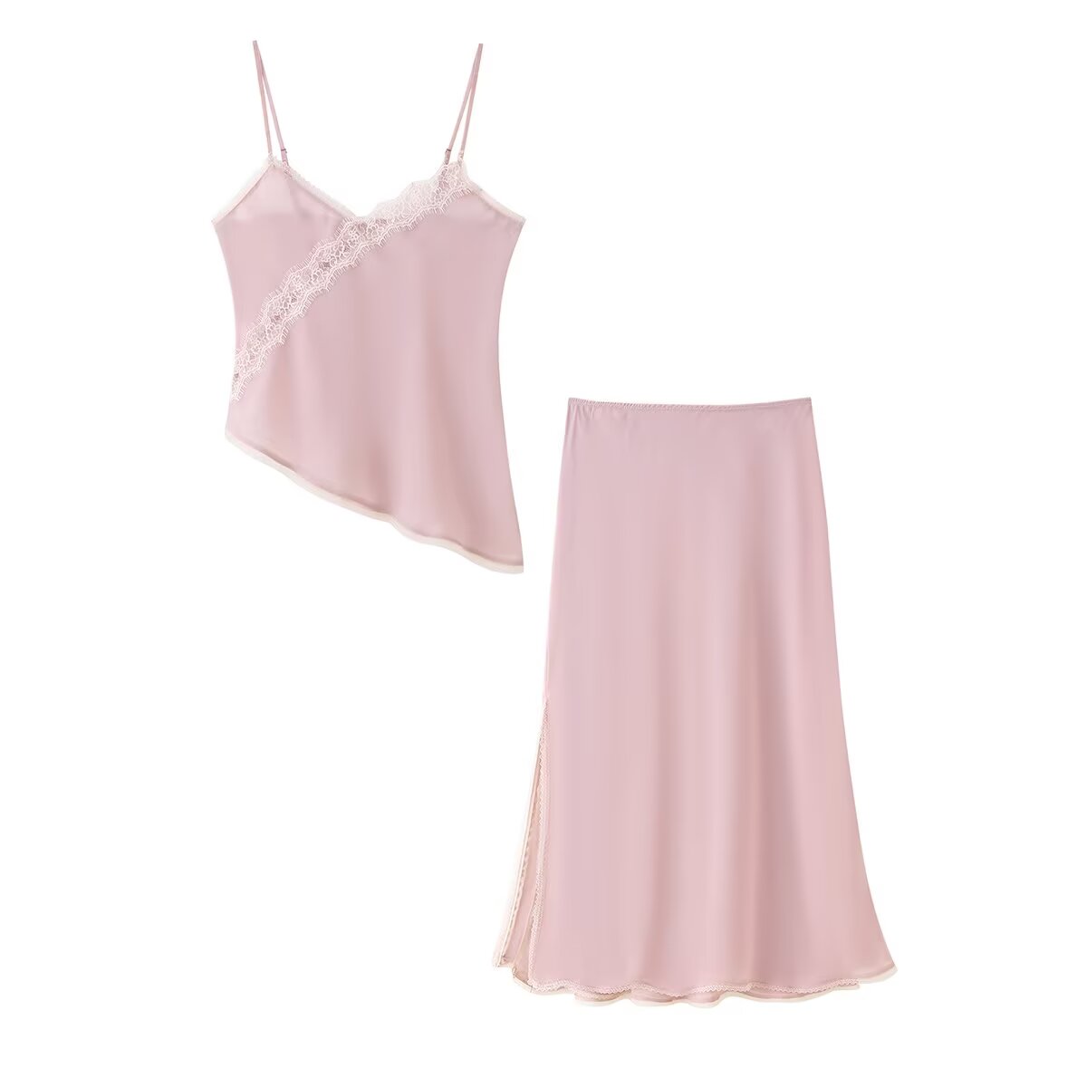 Tidalyf 2025 Women Pink Cami T - Lace Trim Cami ulasan dan harga