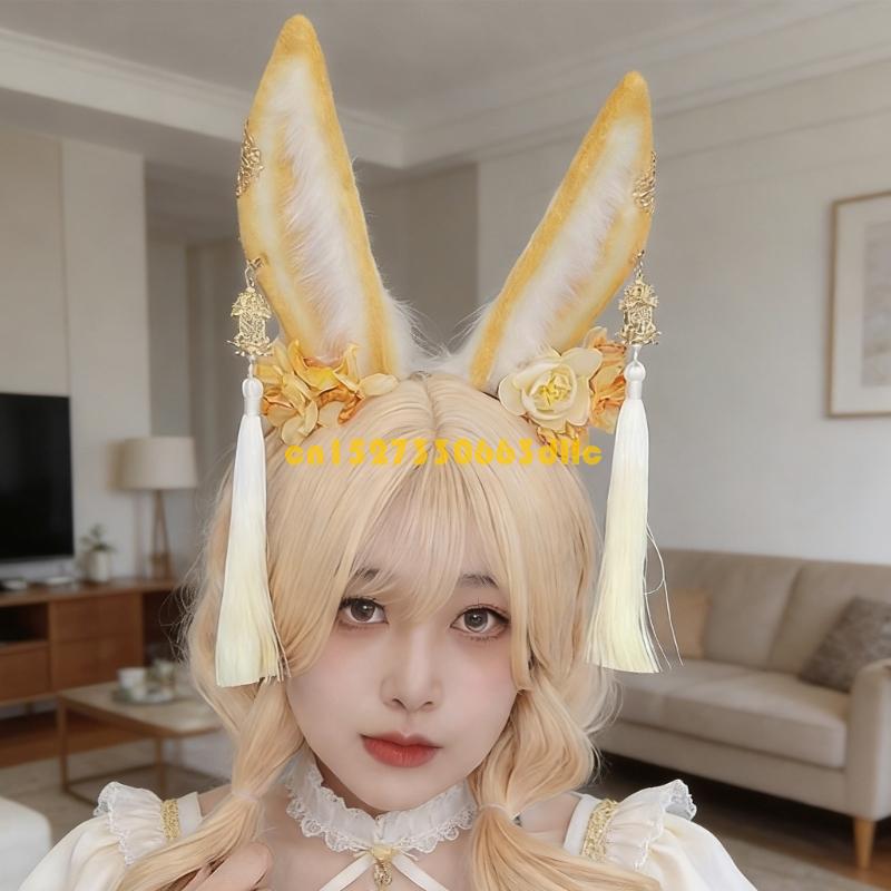 Adjustable Plush Rabbit Ears H - Women Fashion Photoshoot ulasan dan harga